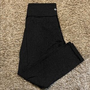 lululemon athletica Black Textured Leggings